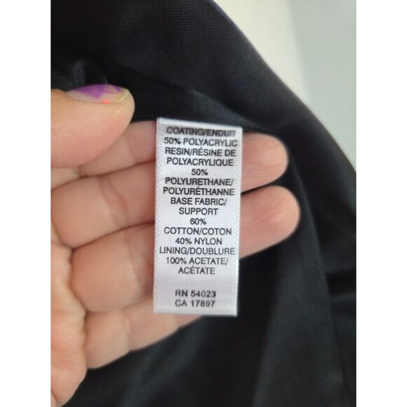 Banana Republic Women Black 4 Button Single Breasted Midi Trench Coat size XL - Picture 6 of 8